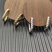 David Yurman DY Madison Cable Hoop Earrings in 18K Yellow/ White Gold 24.3mm  - 2