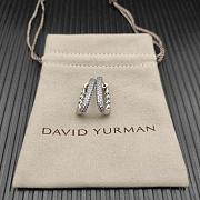 David Yurman DY Madison Smooth Hoop Earrings in 18K Yellow/ White Gold with Diamonds 24.3mm - 4