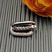 David Yurman DY Madison Smooth Hoop Earrings in 18K Yellow/ White Gold with Diamonds 24.3mm - 5