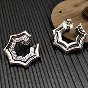 David Yurman Zig Zag Stax Two Row Hoop Earrings Yellow/ White Gold with Diamonds 27mm - 5