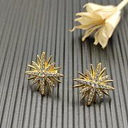 David Yurman Starburst Stud Earrings 18K Yellow/ White Gold with Diamonds 19mm - 6