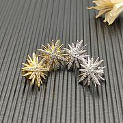 David Yurman Starburst Stud Earrings 18K Yellow/ White Gold with Diamonds 19mm - 3