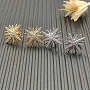 David Yurman Starburst Stud Earrings 18K Yellow/ White Gold with Diamonds 19mm - 2