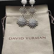 David Yurman Starburst Triple Drop Earrings 18K Yellow/ White Gold with Diamonds 51mm - 5