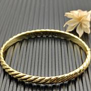 David Yurman Sculpted Cable Bangle Bracelet 18K Yellow Gold 6.2mm - 3