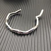 David Yurman Zig Zag Stax Cuff Bracelet 18K Yellow/ White Gold with Diamonds 5mm - 5