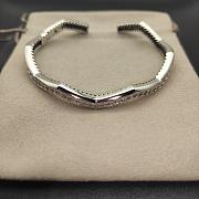 David Yurman Zig Zag Stax Cuff Bracelet 18K Yellow/ White Gold with Diamonds 5mm - 6