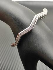 David Yurman Zig Zag Stax Cuff Bracelet 18K Yellow/ White Gold with Diamonds 5mm - 2