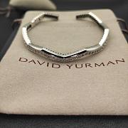 David Yurman Zig Zag Stax Cuff Bracelet 18K Yellow/ White Gold with Diamonds 5mm - 3