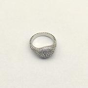 David Yurman Sculpted Cable Pinky Ring 18K White Gold with Diamonds 13mm - 6