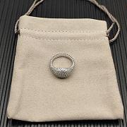 David Yurman Sculpted Cable Pinky Ring 18K White Gold with Diamonds 13mm - 4