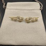 David Yurman Starburst Climber Earrings 18K Yellow/ White Gold with Diamonds 23mm - 6