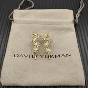 David Yurman Starburst Climber Earrings 18K Yellow/ White Gold with Diamonds 23mm - 5