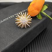 David Yurman Starburst Ring 18K Yellow/ White Gold with Diamonds 20mm - 3