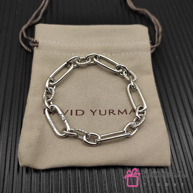 David Yurman Lexington Chain Bracelet White Gold 9.8mm - 1