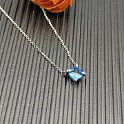 David Yurman Petite Chatelaine Pendant Necklace Sterling Silver with Blue Topaz and Diamonds 9mm - 4