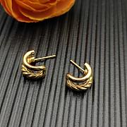 David Yurman DY Mercer Double Hoop Huggie Earrings 18K Yellow Gold 13.5mm - 2