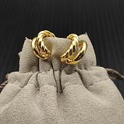 David Yurman DY Mercer Double Hoop Huggie Earrings 18K Yellow Gold 13.5mm - 5
