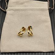 David Yurman DY Mercer Double Hoop Huggie Earrings 18K Yellow Gold 13.5mm - 6