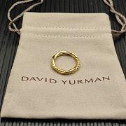David Yurman Petite Infinity Band Ring 18K Yellow Gold with Diamonds 4mm - 1