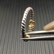 David Yurman Petite Helena Open Ring Sterling Silver with 18K Yellow Gold and Diamonds 2.5mm - 6