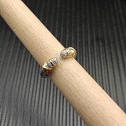 David Yurman Petite Helena Open Ring Sterling Silver with 18K Yellow Gold and Diamonds 2.5mm - 5