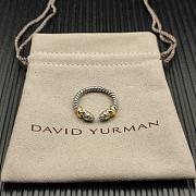 David Yurman Petite Helena Open Ring Sterling Silver with 18K Yellow Gold and Diamonds 2.5mm - 4