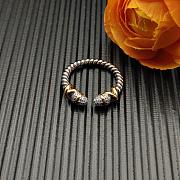 David Yurman Petite Helena Open Ring Sterling Silver with 18K Yellow Gold and Diamonds 2.5mm - 3