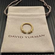David Yurman Petite Helena Open Ring 18K Yellow Gold with Diamonds 2.5mm - 1