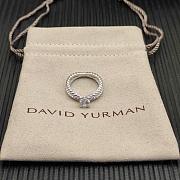 David Yurman DY Crossover Cable Engagement Ring Platinum Round Brilliant Cut - 1