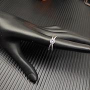 David Yurman DY Crossover Cable Engagement Ring Platinum Round Brilliant Cut - 5