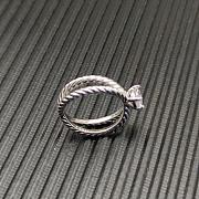 David Yurman DY Crossover Cable Engagement Ring Platinum Round Brilliant Cut - 2