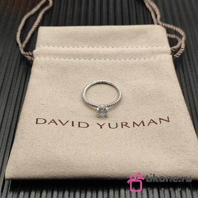 David Yurman DY Eden Pavé Engagement Ring Platinum Round Brilliant Cut - 1
