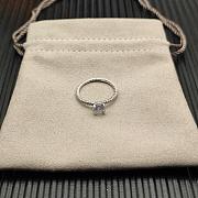 David Yurman DY Eden Pavé Engagement Ring Platinum Round Brilliant Cut - 4