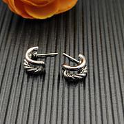 David Yurman DY Mercer Double Hoop Huggie Earrings Sterling Silver 13.5mm - 4