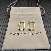 David Yurman DY Madison Smooth Hoop Earrings 18K Yellow/ White Gold 24.3mm - 1