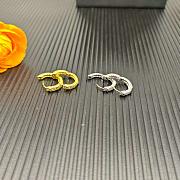 David Yurman Modern Renaissance Huggie Hoop Earrings 18K Yellow/ White Gold with Diamonds 12.3mm - 2