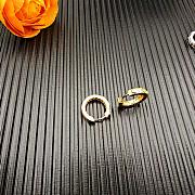 David Yurman Modern Renaissance Huggie Hoop Earrings 18K Yellow/ White Gold with Diamonds 12.3mm - 5