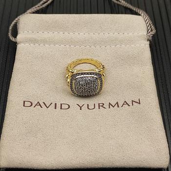 David Yurman Albion Ring 18K Yellow/ White Gold with Pavé Diamonds 11mm