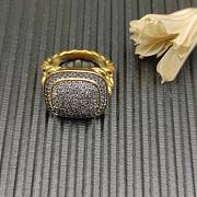 David Yurman Albion Ring 18K Yellow/ White Gold with Pavé Diamonds 11mm - 6