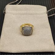 David Yurman Albion Ring 18K Yellow/ White Gold with Pavé Diamonds 11mm - 5