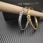 David Yurman Sculpted Cable Buckle Bracelet 18K Yellow/ White Gold with Diamonds 6.2mm - 3