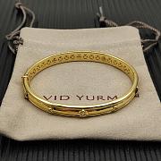 David Yurman Modern Renaissance Bangle Bracelet 18K Yellow/ White Gold with Diamonds 8mm - 1