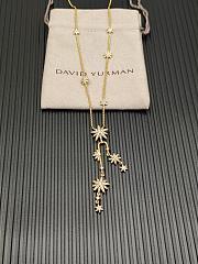 David Yurman Starburst Cluster Necklace 18K Yellow Gold with Diamonds 66mm - 1