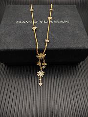 David Yurman Starburst Cluster Necklace 18K Yellow Gold with Diamonds 66mm - 4