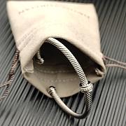 David Yurman Cable Flex Station Bracelet Sterling Silver with Diamonds 4mm - 6