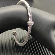 David Yurman Cable Flex Station Bracelet Sterling Silver with Diamonds 4mm - 4