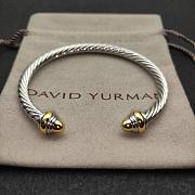 David Yurman Classic Cable Bracelet Sterling Silver with 14K Yellow Gold and Gold Domes 5mm - 1