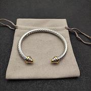 David Yurman Classic Cable Bracelet Sterling Silver with 14K Yellow Gold and Gold Domes 5mm - 3