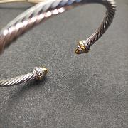 David Yurman Classic Cable Bracelet Sterling Silver with 14K Yellow Gold and Gold Domes 5mm - 2